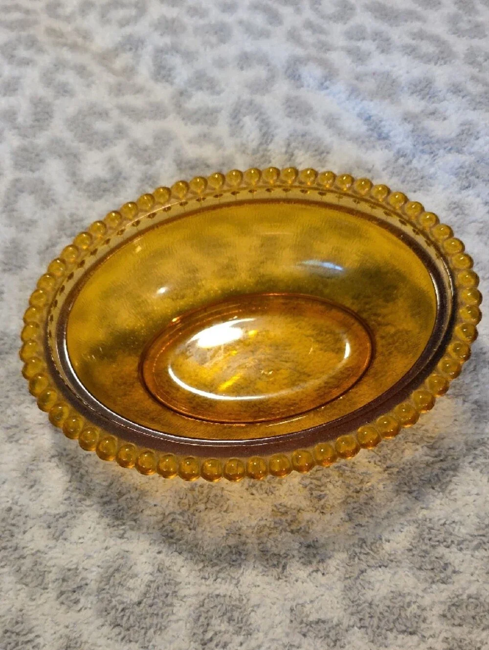 Vintage Mid-Century Modern Indiana Glass Amber 